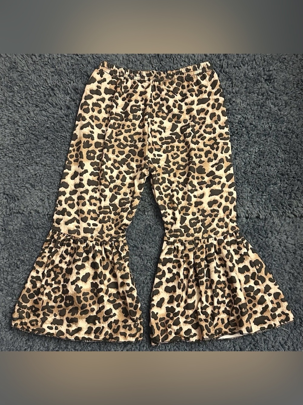 Toddler Girls 18-24M Leopard Print Stretch Elastic Waist Flared Leg Casual Pants
